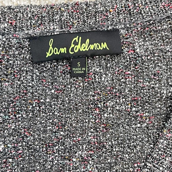 Sam Edelman Slub V-Neck Top Long Sleeve Pullover Hi-Low Rib Sweater Gray Small - Picture 9 of 11